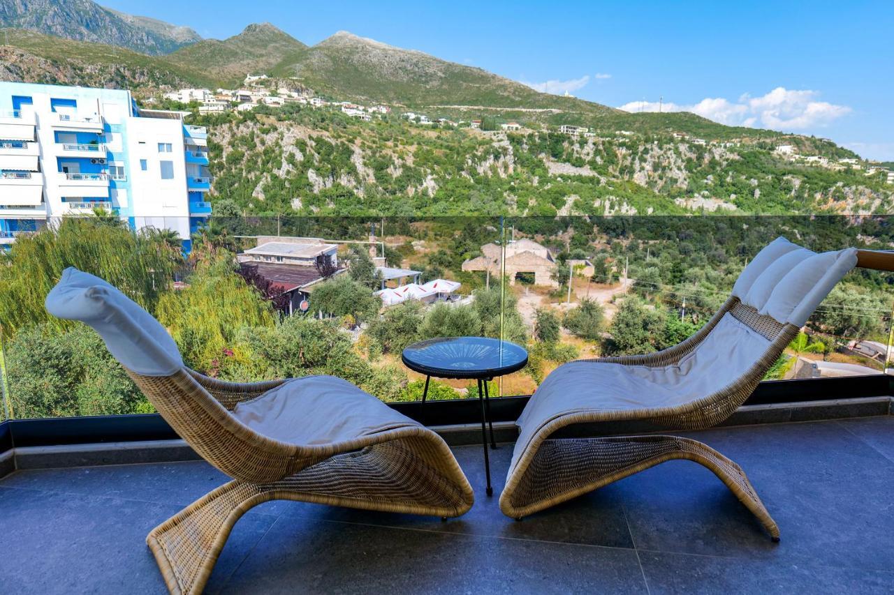 Blue Boutique Hotel Dhermi Bagian luar foto